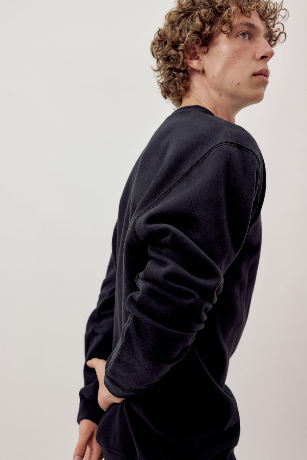 Chris Organic Cotton Sweatshirt Black