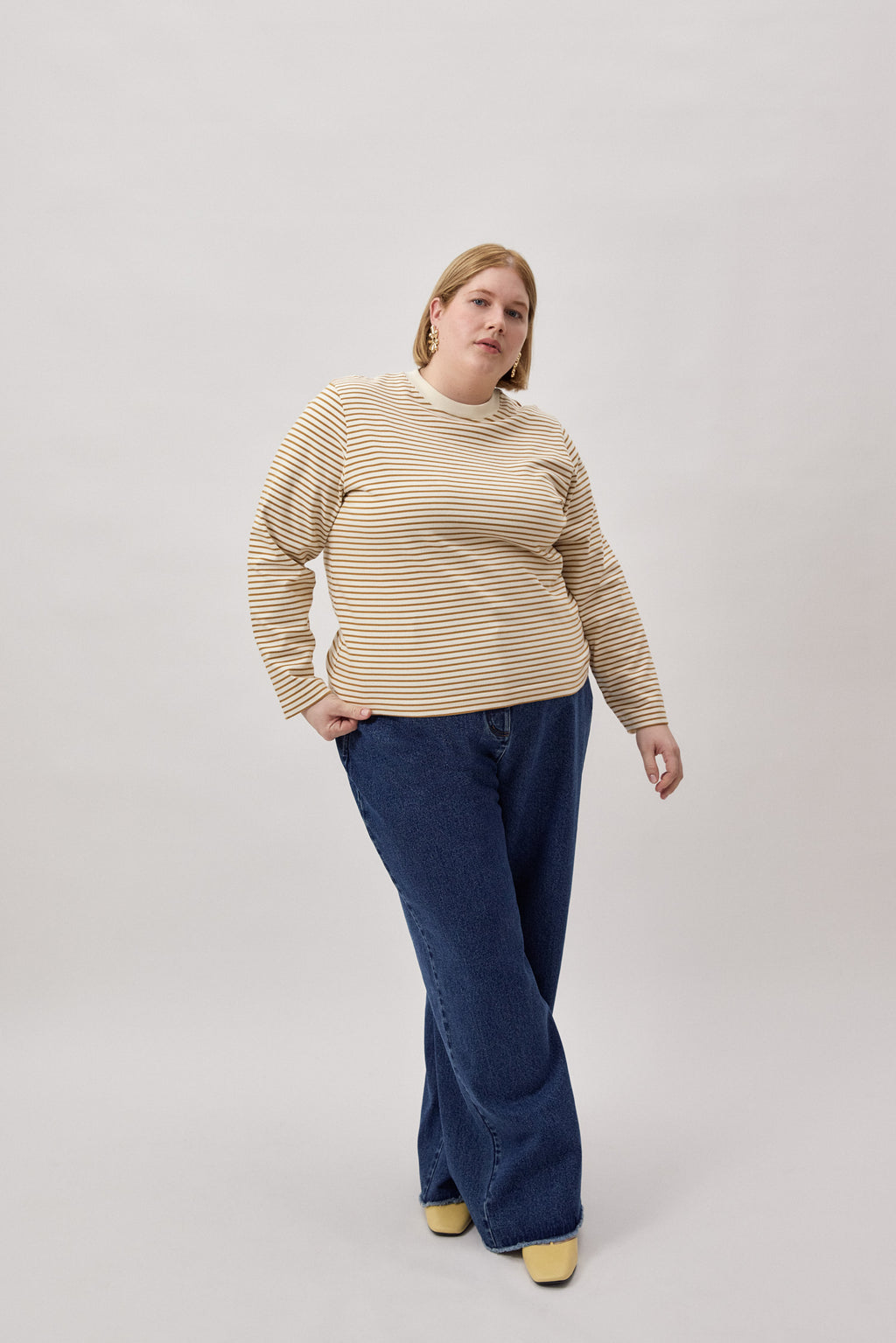 Basic Wide Leg Jeans Dark Blue