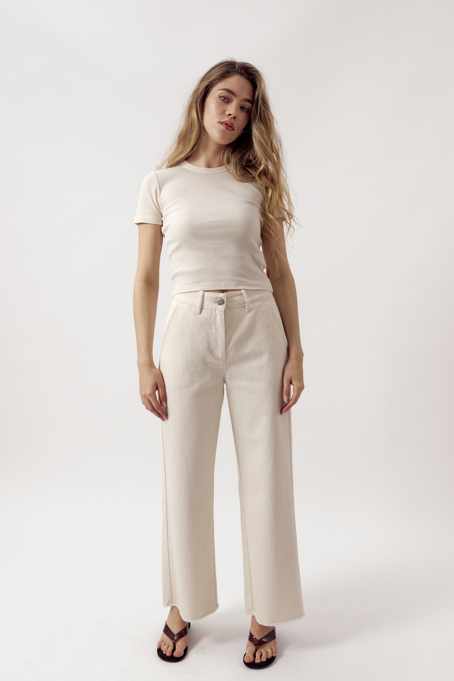 Valentina Rib Tee Seashell
