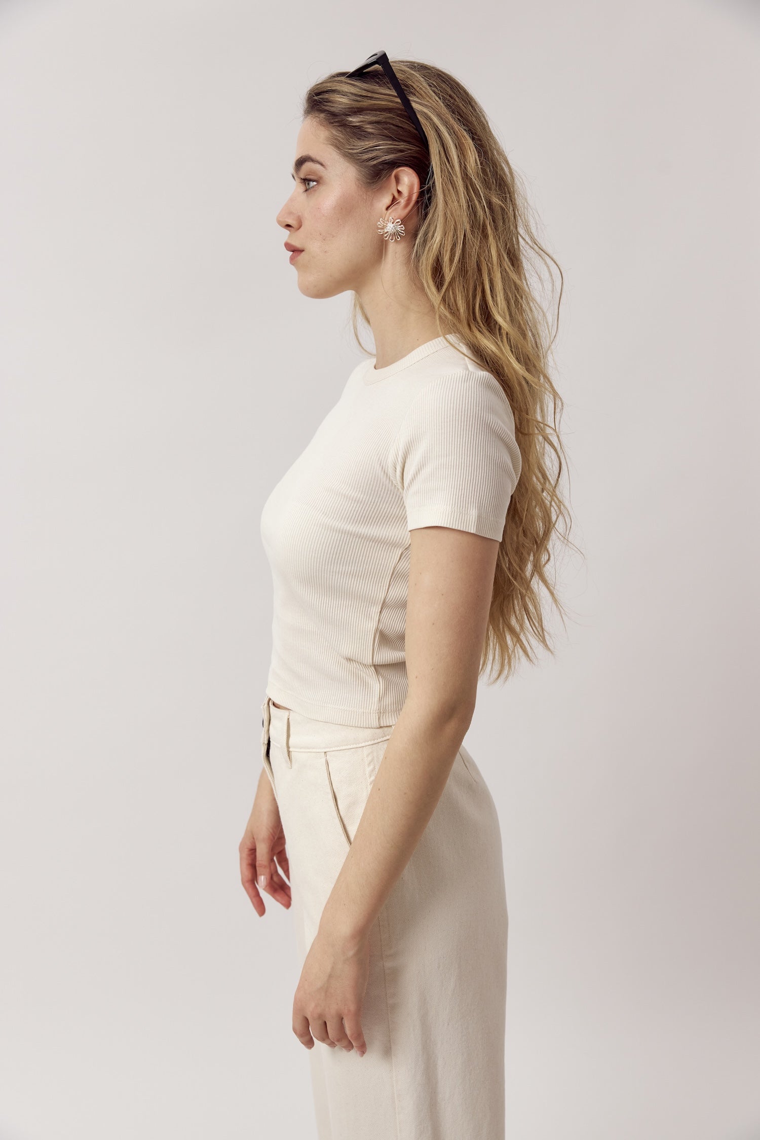 Valentina Rib Tee Seashell