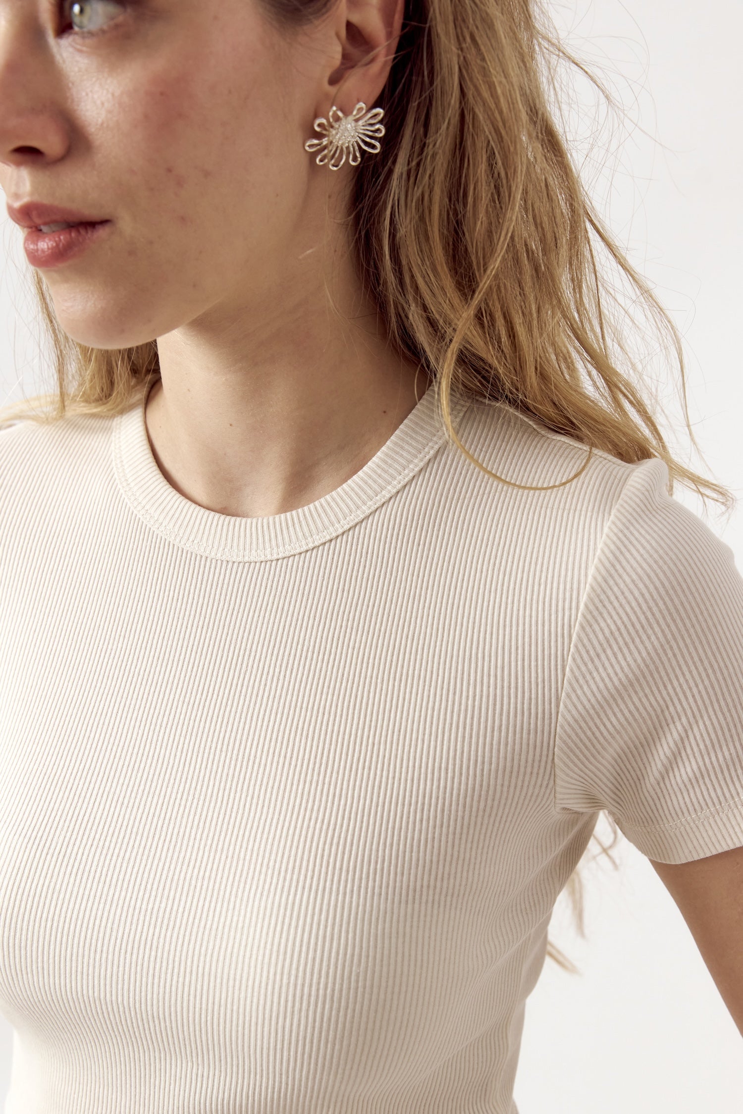 Valentina Rib Tee Seashell