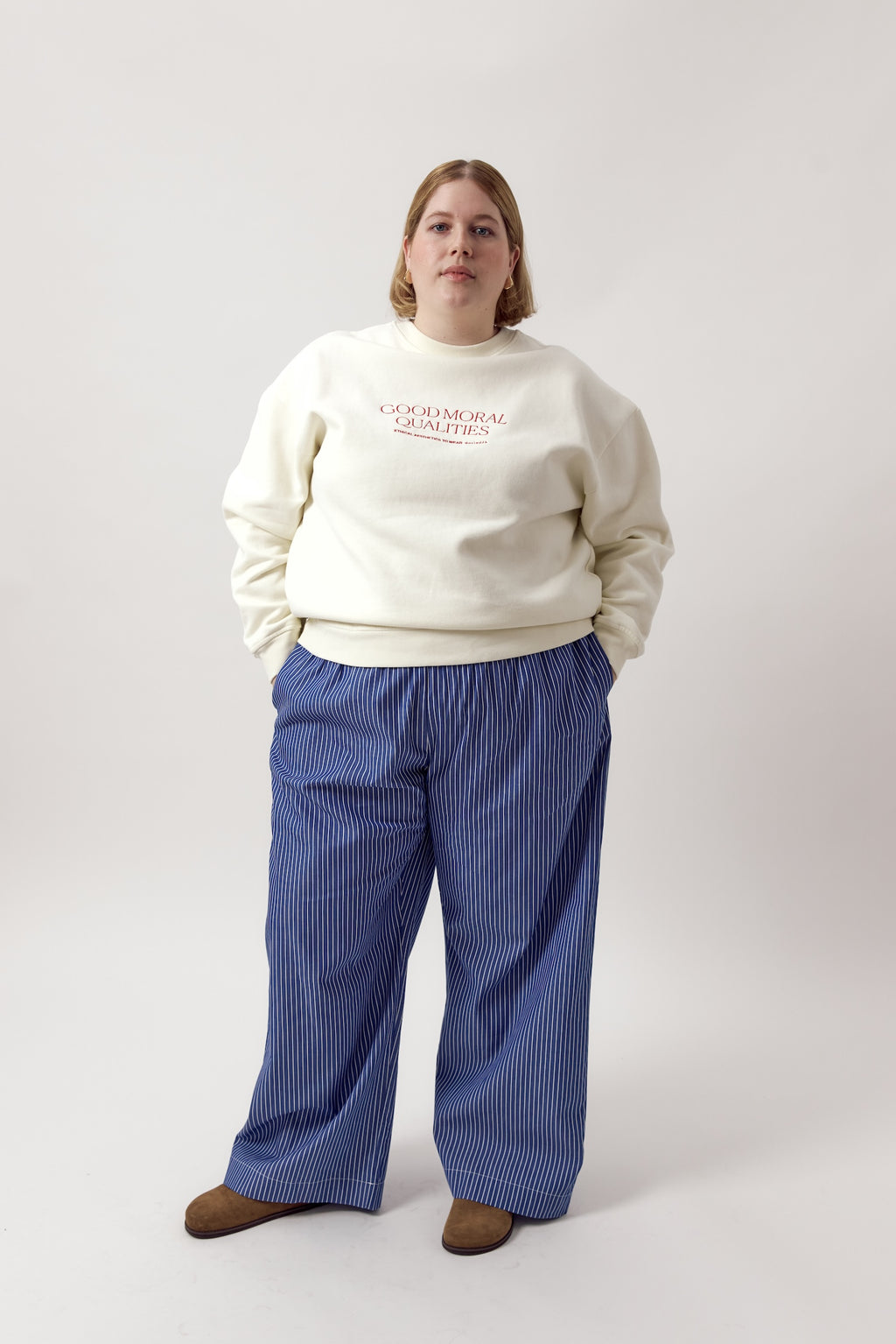 Polly Pants Blue White