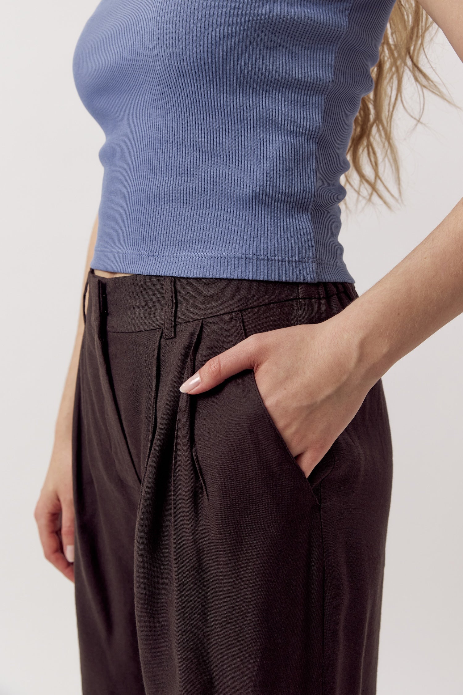 Larry Linen Pants Cocoa