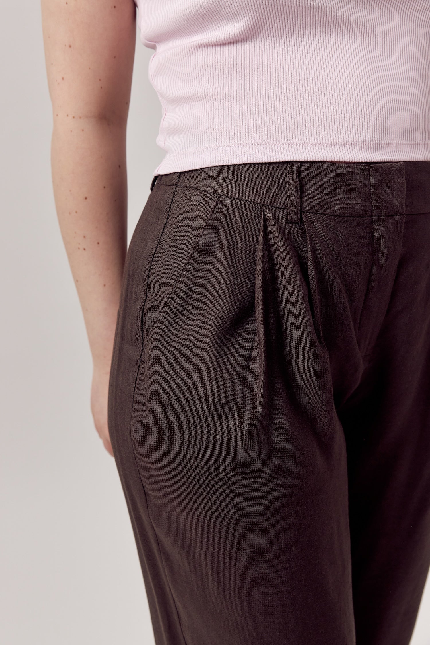 Larry Linen Pants Cocoa