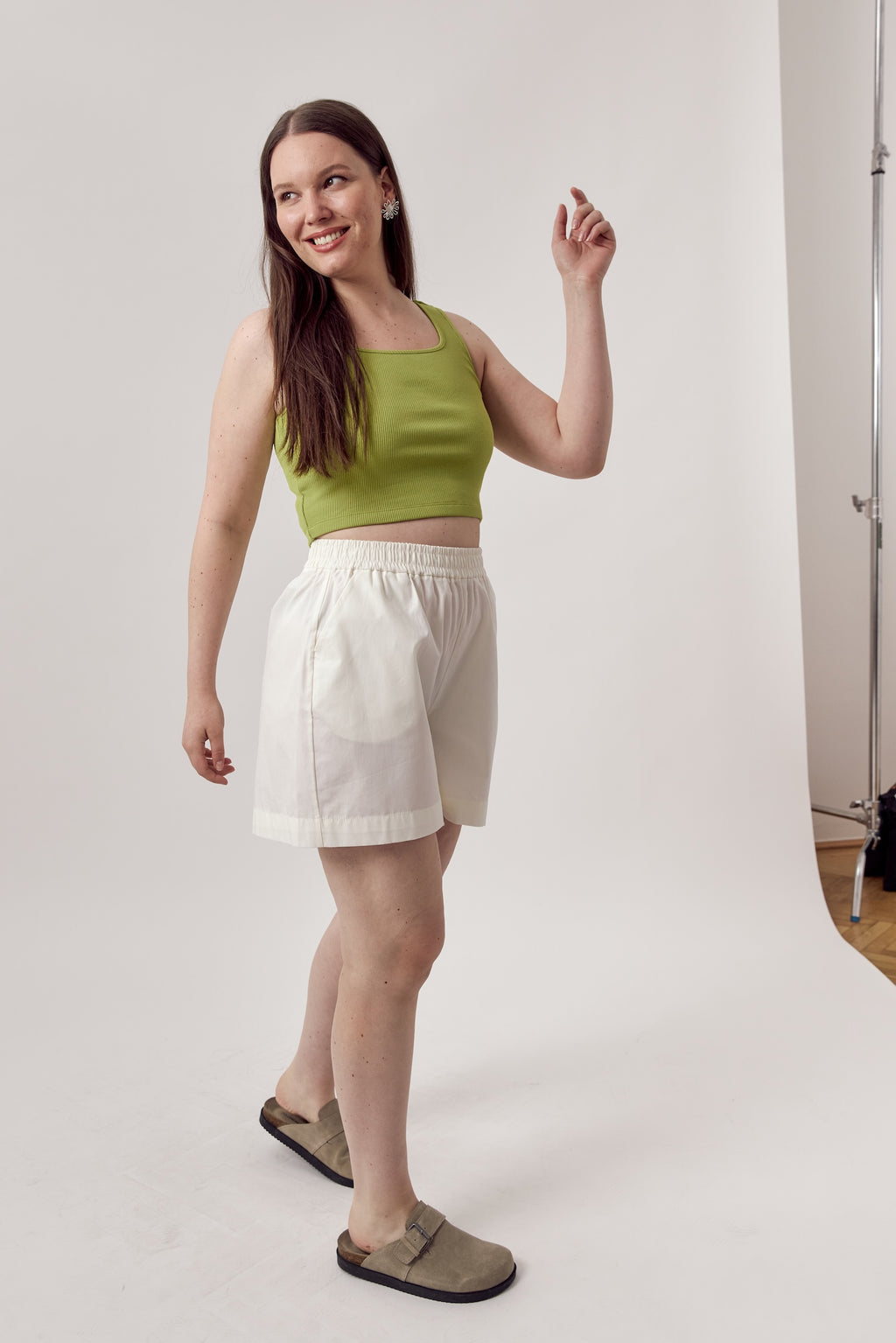 Jane Organic Cotton Shorts Eggshell