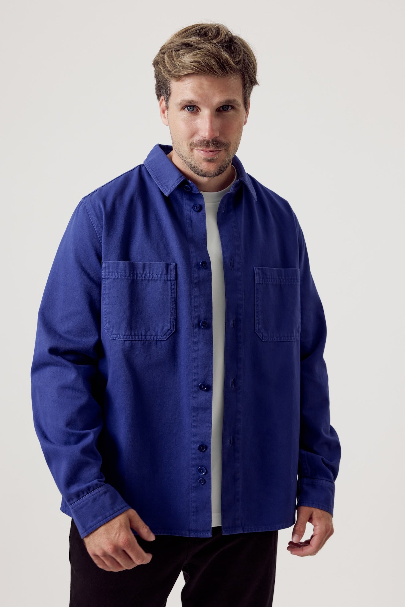 Damir Organic Cotton Overshirt Core Blue