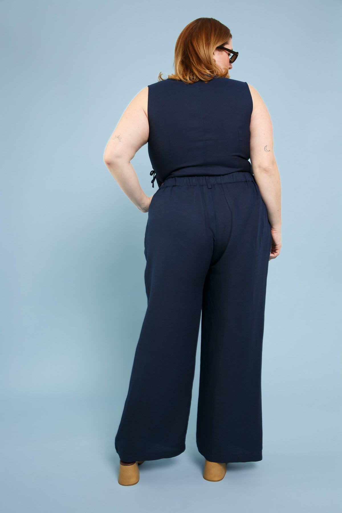 Larry Linen Pants Navy