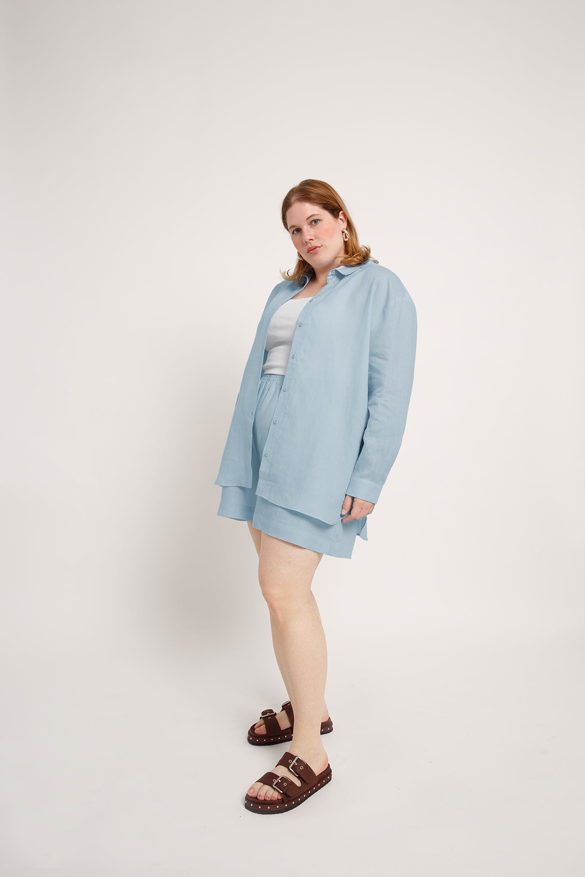 Jane Linen Shirt Cloud