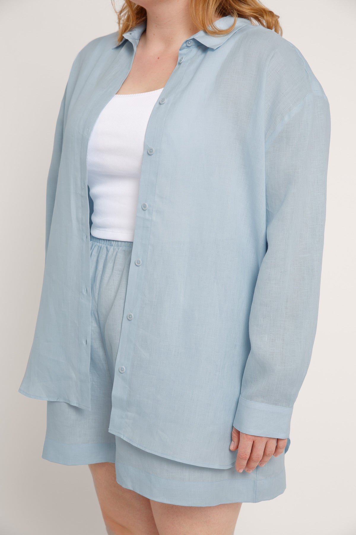Jane Linen Shirt Cloud