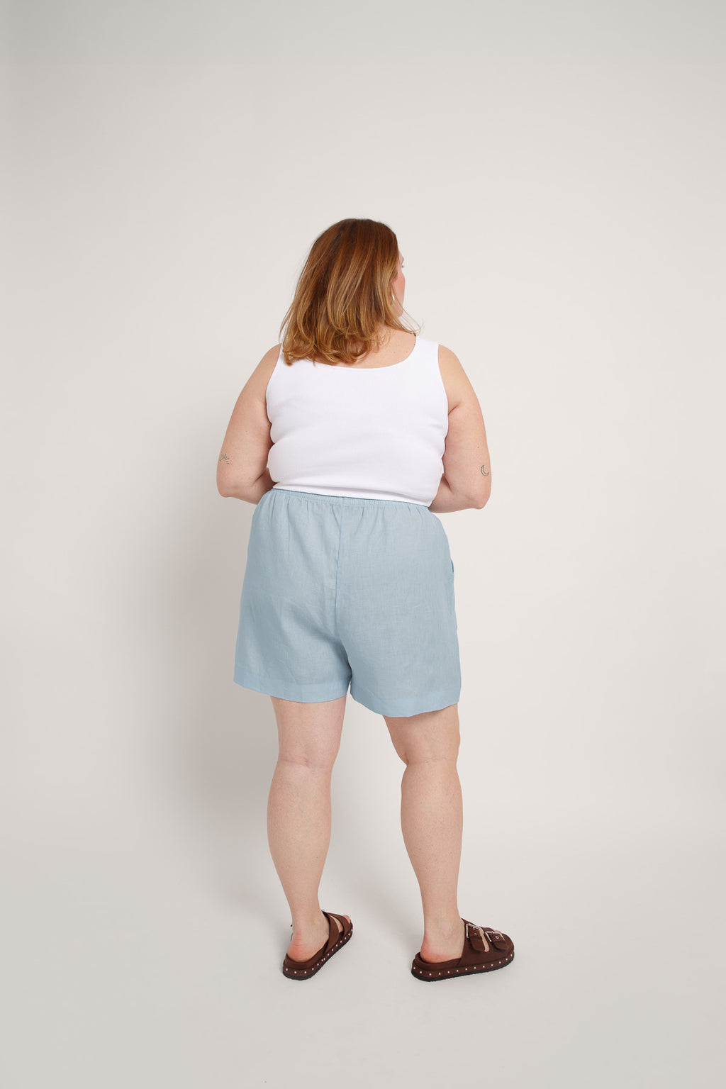 Jane Linen Shorts Cloud