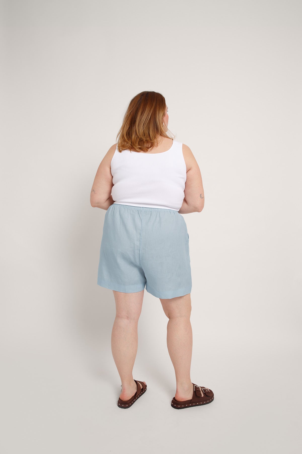 Jane Linen Shorts Cloud