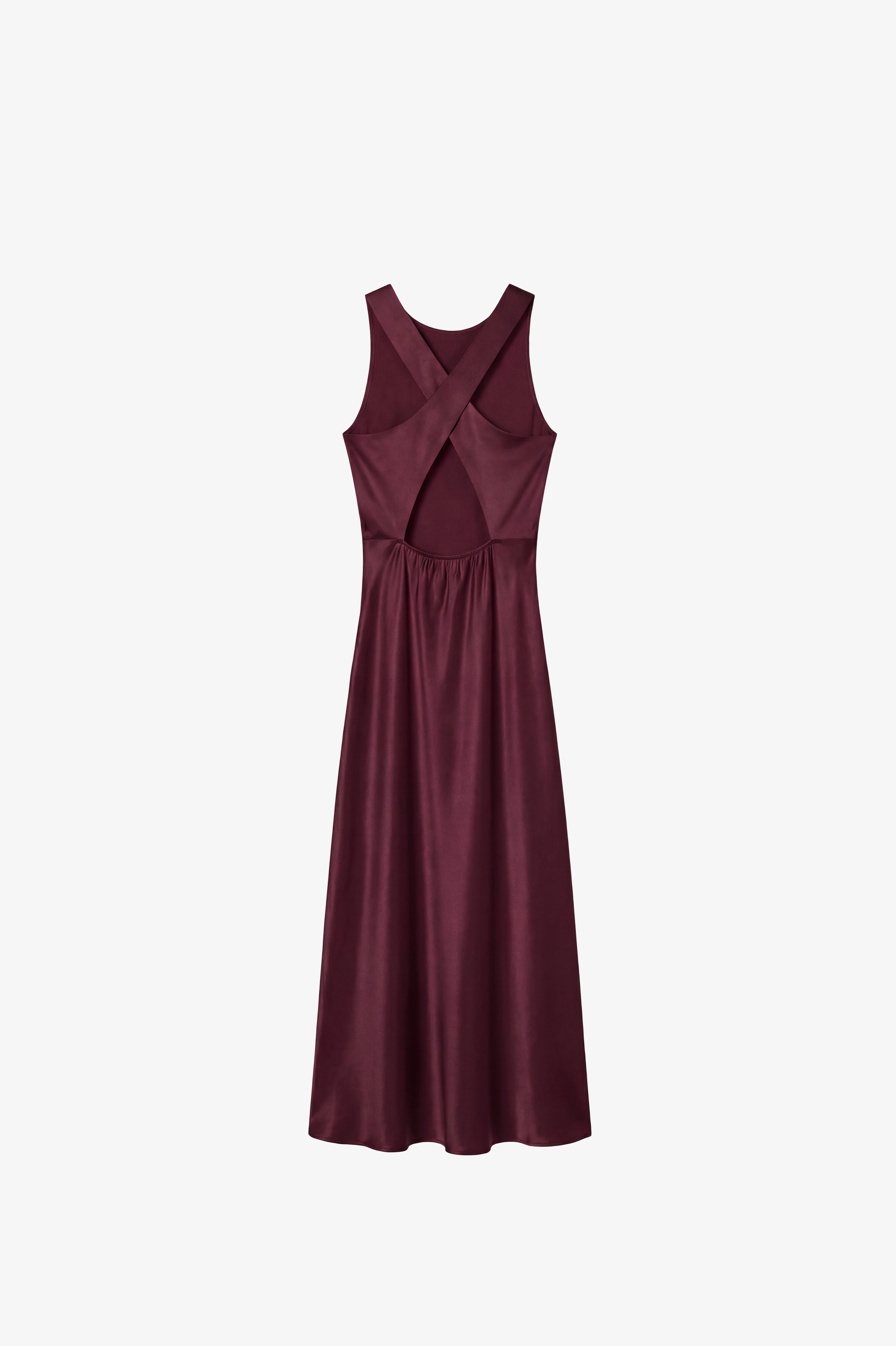 Ava Wedding Guest Dress Deep Wine