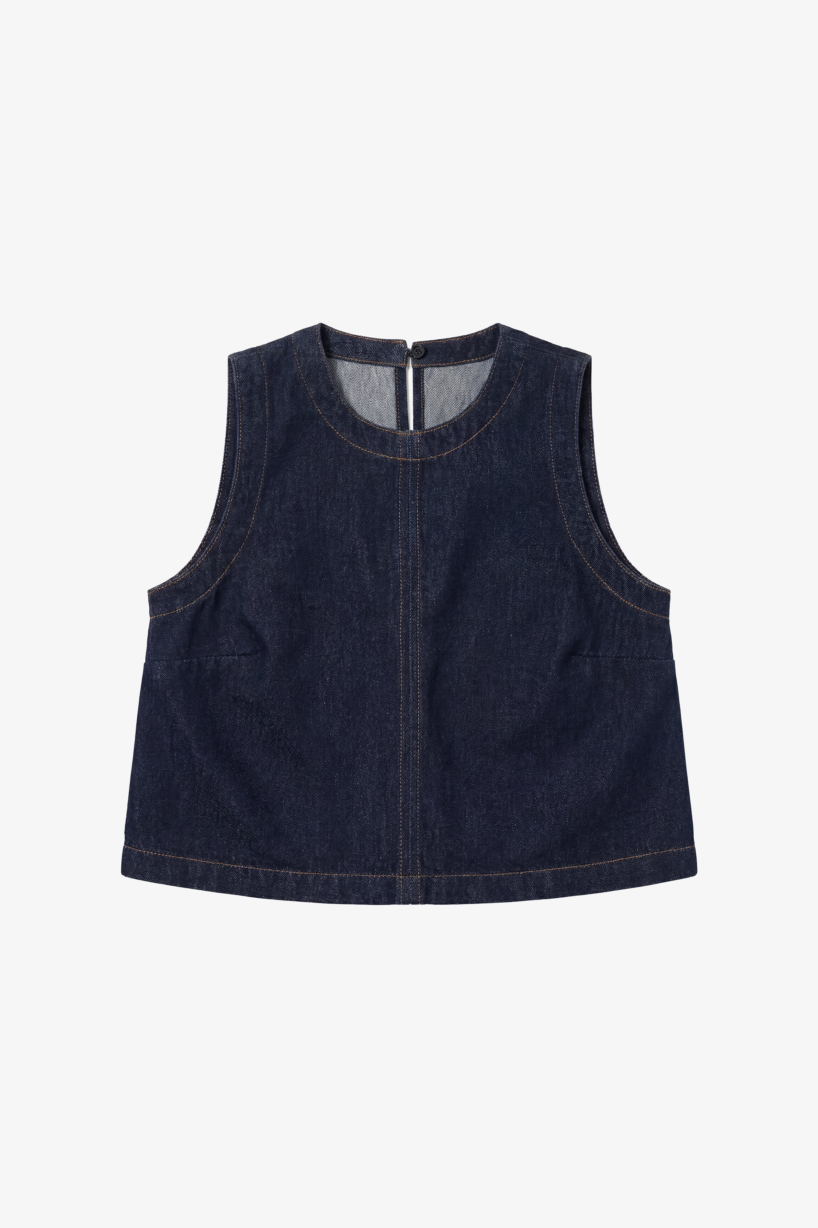 Malin Organic Denim Top Dark Blue