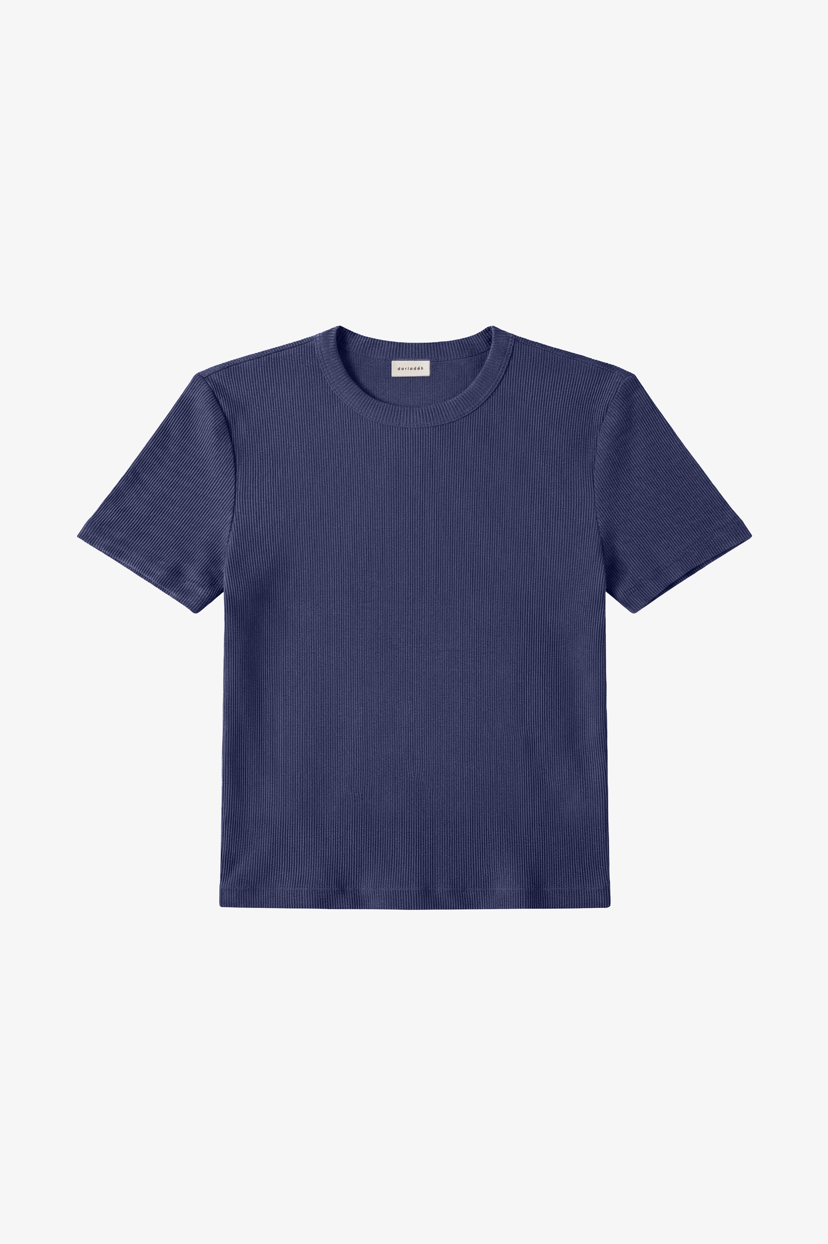 Valentina Rib Tee Navy