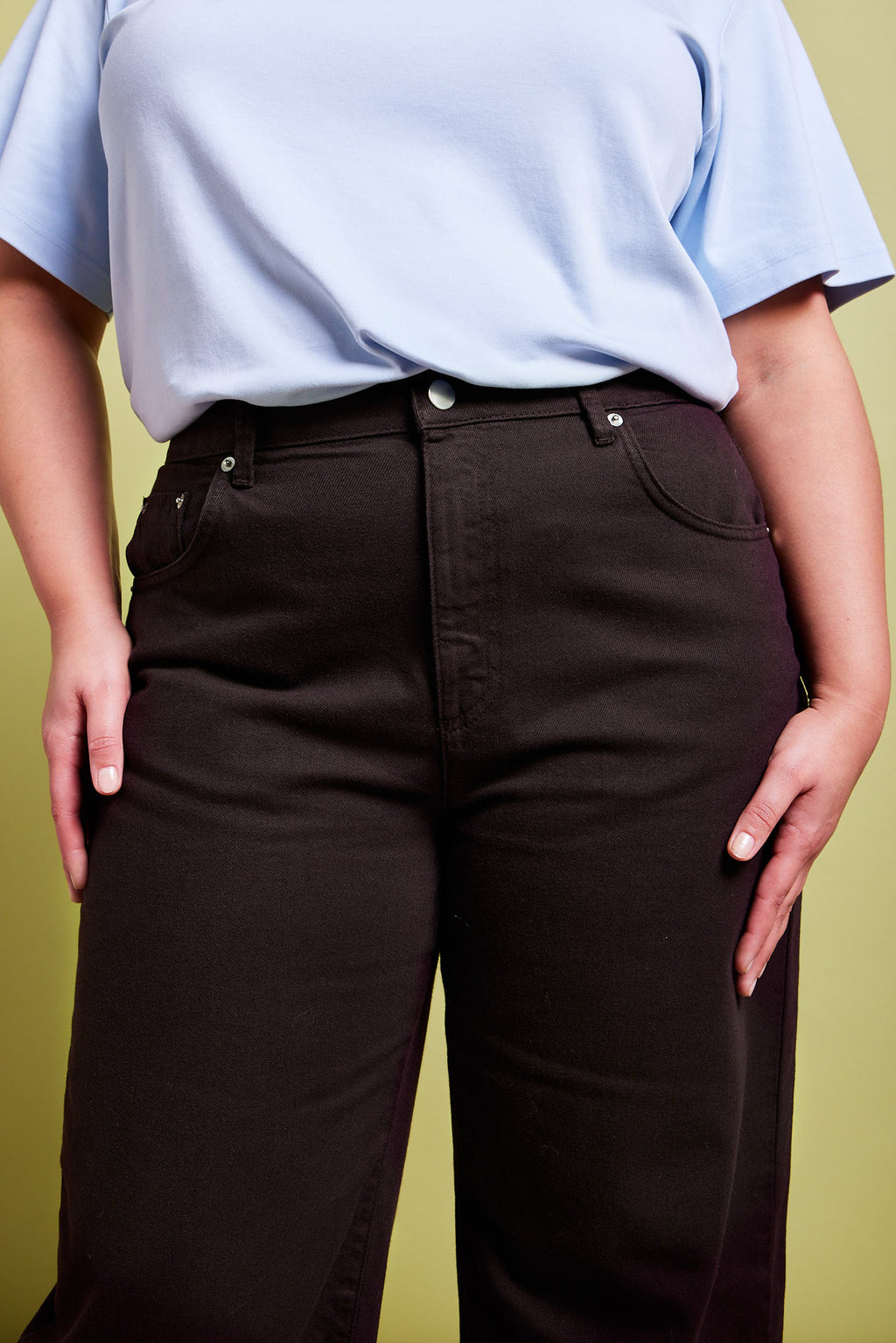 Maddie Wide Leg Jeans Brown