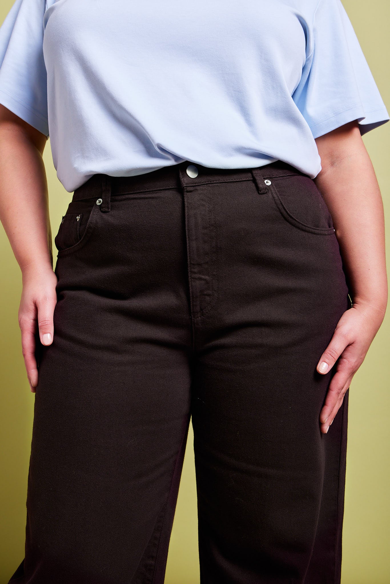 Maddie Wide Leg Jeans Brown