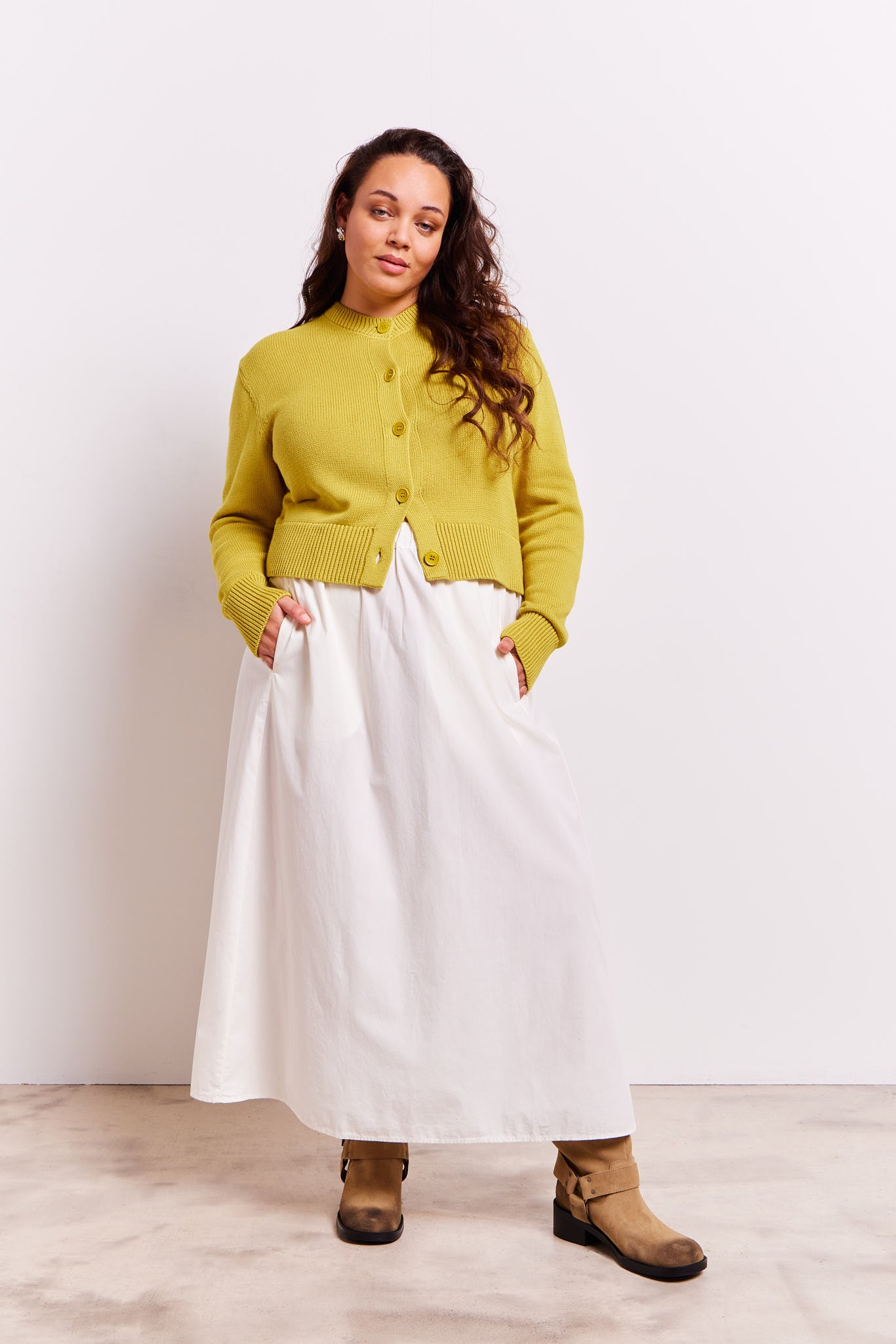 Chiara Organic Cotton Skirt Ecru