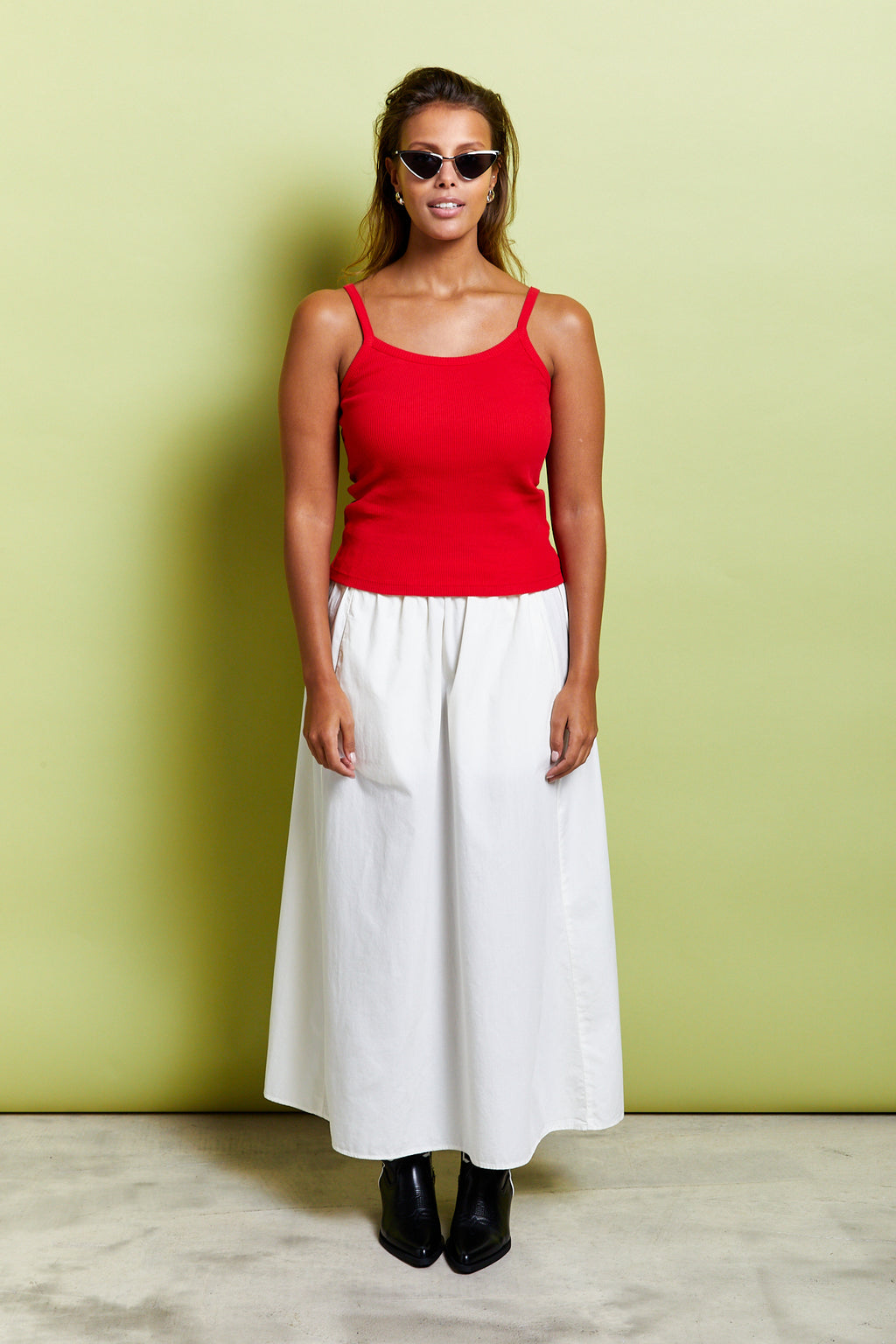 Chiara Organic Cotton Skirt Ecru