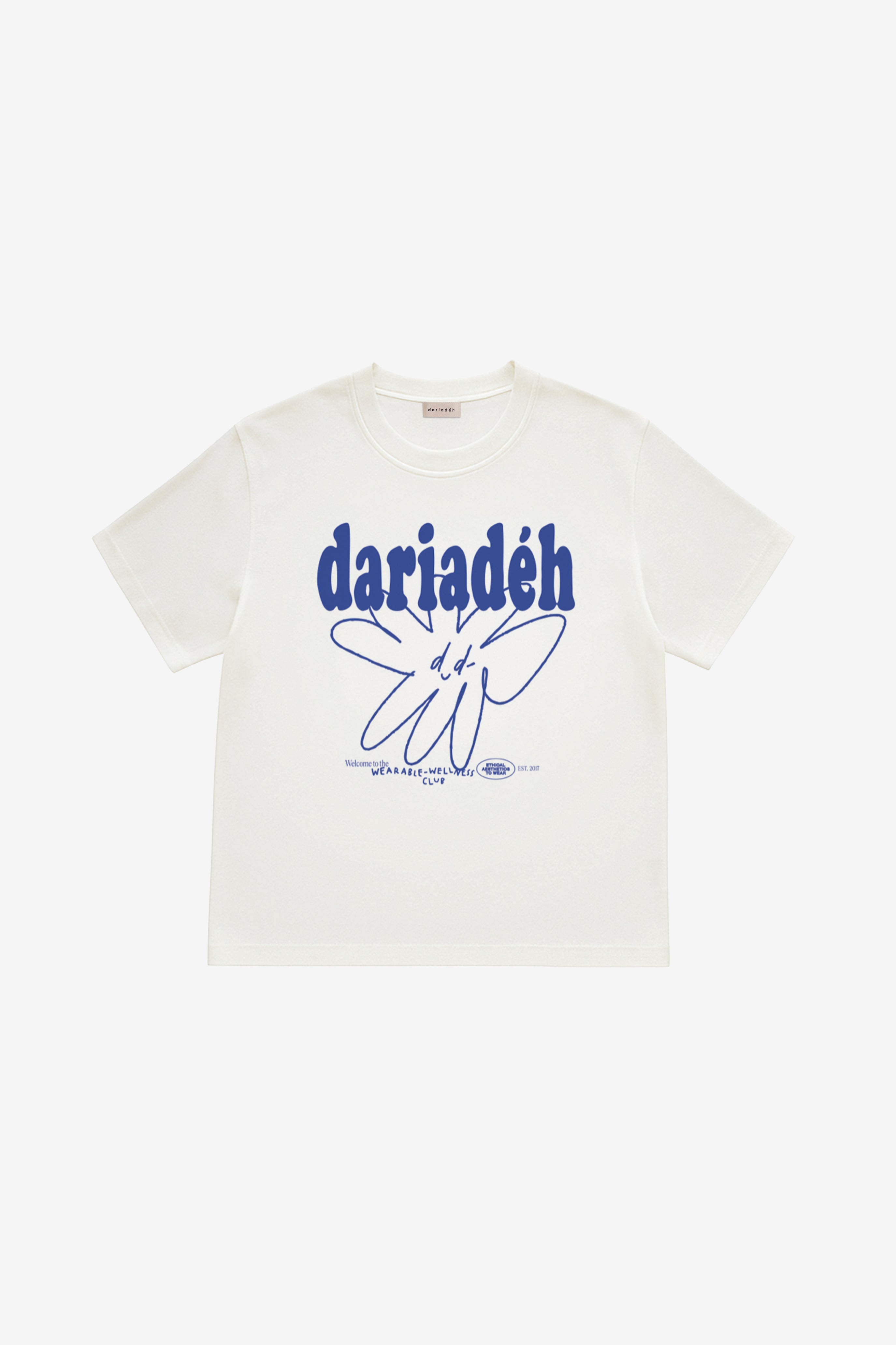 Signature Organic Cotton T-Shirt White Blue