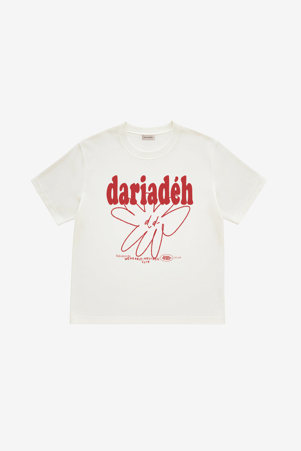 Signature Organic Cotton T-Shirt Ecru Red