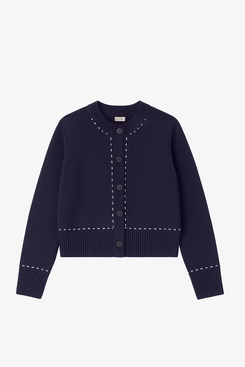 Louie Organic Cotton Cardigan Dark Navy